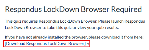 Canvas Respondus Lockdown Browser Download
